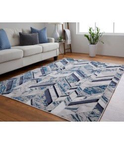 Feizy Indio 39H1F NAVY/BEIGE Area Rug 8 ft. X 10 ft. Rectangle