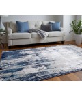 Feizy Indio Industrial Abstract, Tan/Blue/Ivory, 8' x 10' Area Rug