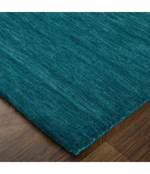 Feizy Luna Casual Solid, Blue/Green, 9'-6" x 13'-6" Area Rug
