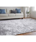 Micah Area Rug Feizy Micah Industrial Abstract, Silver/Gray/White, 13' x 20' Area Rug