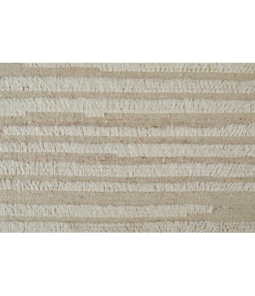 Feizy Ashby Scandinavian Stripes, White/Tan, 2'-6" x 8' Runner