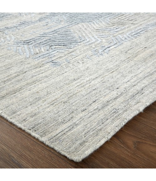 Feizy Elias Over Tufted Space Dyed Rug, Light Blue/Gray, 2ft x 3ft Accent Rug