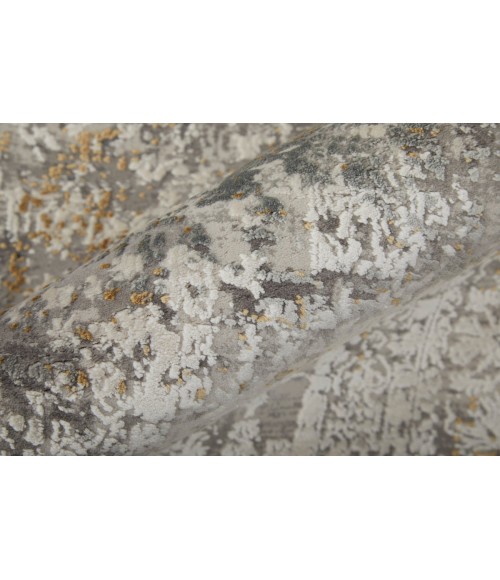 Feizy Cadiz Industrial Abstract, Ivory/Taupe/Gray, 12' x 18' Area Rug