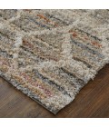 Feizy Mynka Bohemian & Eclectic Diamond, Tan/Taupe/Ivory, 2'-6" x 8' Runner