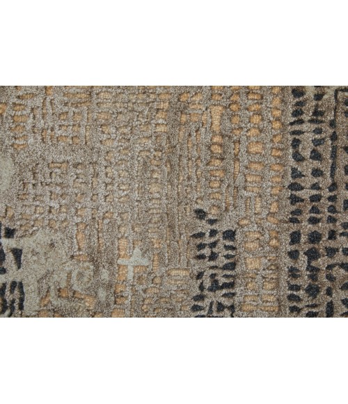 Feizy Zarah Bohemian & Eclectic Abstract, Brown/Tan/Black, 3'-6" x 5'-6" Accent Rug