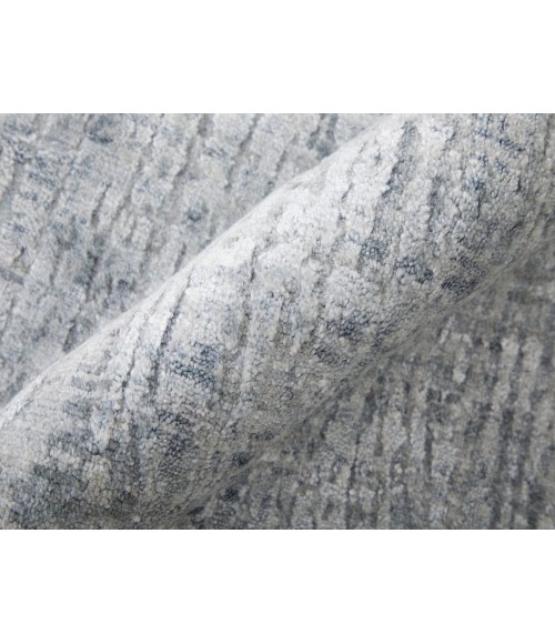 Feizy Eastfield Casual Abstract, Blue/Silver, 2' x 3' Area Rug