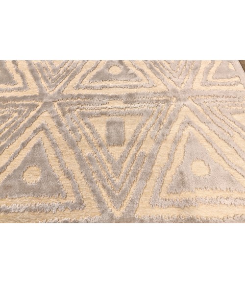 Saphir Zam Area Rug Feizy Saphir Zam Casual Geometric, Tan/Brown/Taupe, 9'-8" x 12'-7" Area Rug