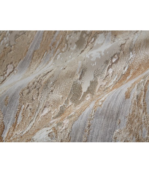 Feizy Laina Industrial Abstract, Tan/Ivory, 9'-8" x 12'-8" Area Rug