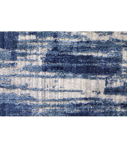 Feizy Eastfield Casual Abstract, Blue/Ivory, 10' x 14' Area Rug