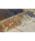 Feizy Clio Industrial Abstract, Blue/Orange/Ivory, 7'-9" x 10' Area Rug