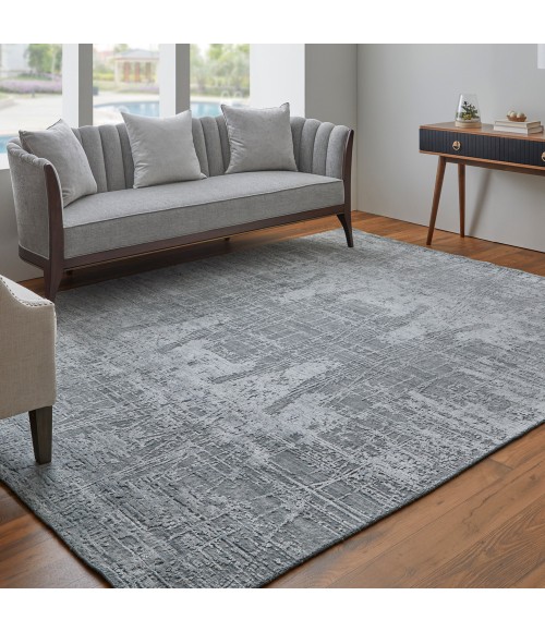 Feizy Eastfield Casual Abstract, Gray, 5' x 8' Area Rug
