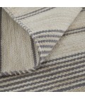 Feizy Duprine Casual Stripes, Gray/Ivory, 8' x 11' Area Rug