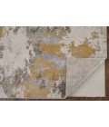 Waldor Area Rug Feizy Waldor Luxury & Glam Abstract, Ivory/Gold/Gray, 6'-7" x 9'-6" Area Rug