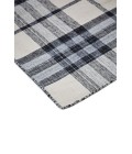 Feizy Crosby Eco-Friendly PET Dhurrie, Ivory/Sky Blue/Black, 8ft x 10ft Area Rug
