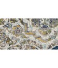Brixton Area Rug Feizy Brixton Cottage Floral & Botanical, Ivory/Blue/Green, 8' x 8' Round Rug