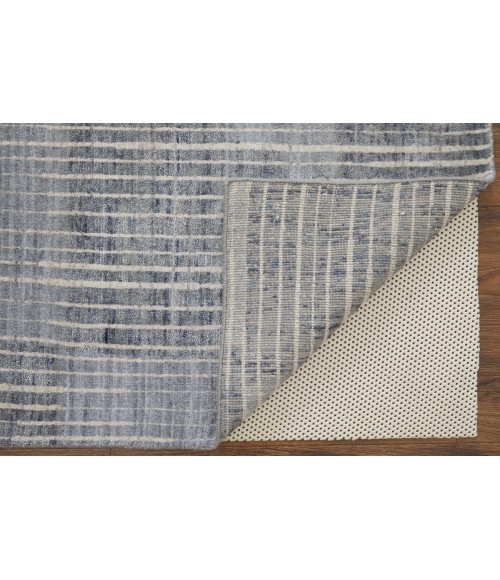 Feizy Eastfield Casual Abstract, Blue/Ivory/Gray, 9' x 12' Area Rug