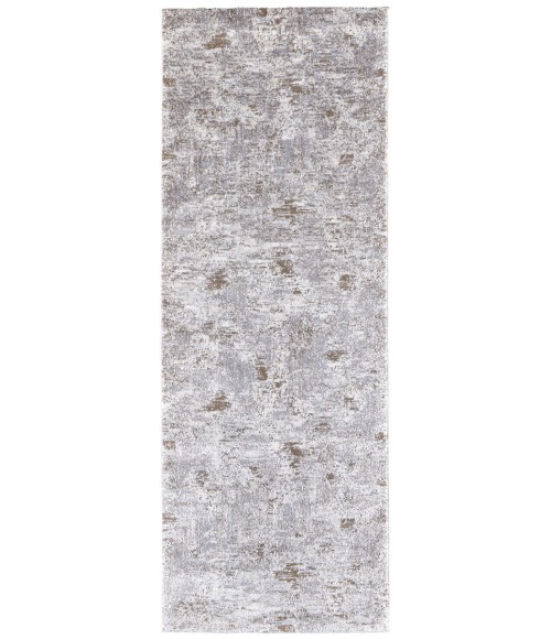 Feizy Vancouver Industrial Abstract, Ivory/Gray/Tan, 2'-10" x 7'-10" Runner