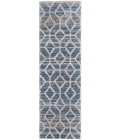 Feizy Mynka Bohemian & Eclectic Diamond, Blue/Ivory, 2'-6" x 8' Runner