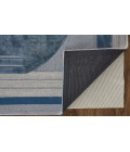 Nash Area Rug Feizy Nash Luxury & Glam Geometric, Blue/Ivory/Gray, 12' x 15' Area Rug
