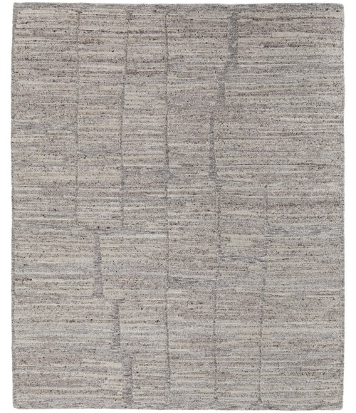 Feizy Navaro Scandinavian Abstract, Gray/Ivory/Taupe, 9' x 9' Round Rug