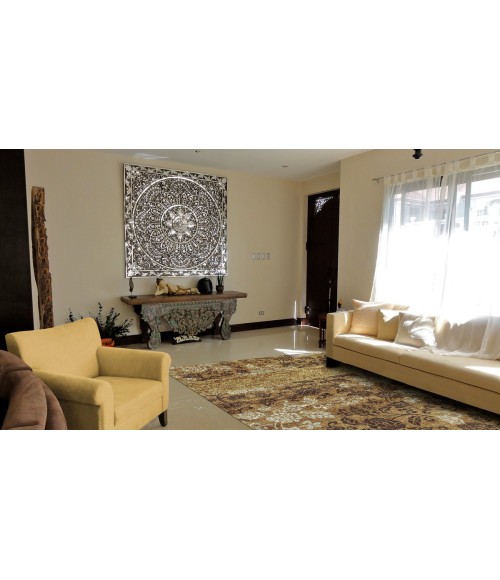 Feizy Qing Casual Floral & Botanical, Brown/Gold/Tan, 8'-6" x 11'-6" Area Rug