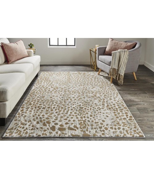 Waldor Area Rug Feizy Waldor Casual Animal Print, Brown/Ivory/Tan, 6'-7" x 9'-6" Area Rug