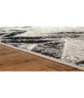 Feizy Micah Industrial Chevron, Black/Gray/Silver, 3'-11" x 6' Accent Rug