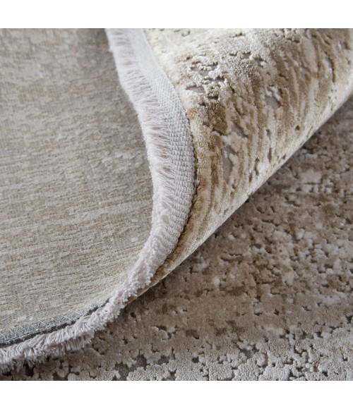 Feizy Cadiz Casual Abstract, Tan/Ivory/Gray, 3'-1" x 10' Runner