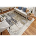 Clio Area Rug Feizy Clio Industrial Watercolor, Brown/Gray/Black, 7'-9" x 10' Area Rug