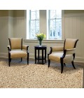 Saphir Area Rug Feizy Saphir Casual Abstract, Tan/Brown, 7'-6" x 7'-6" Round Rug