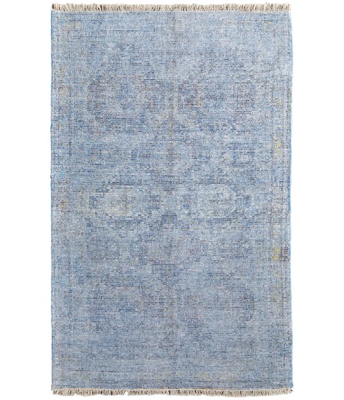 Caldwell Area Rug Feizy Caldwell Bohemian & Eclectic Distressed, Blue/Ivory, 9' x 12' Area Rug