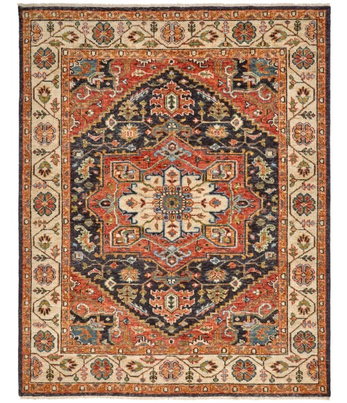 Carrington Area Rug Feizy Carrington Bohemian & Eclectic Medallion, Red/Black/Ivory, 2' x 3' Accent Rug