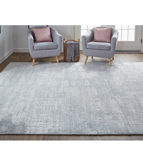 Langford Area Rug Feizy Langford Casual Abstract, Silver/Gray, 5' x 8' Area Rug