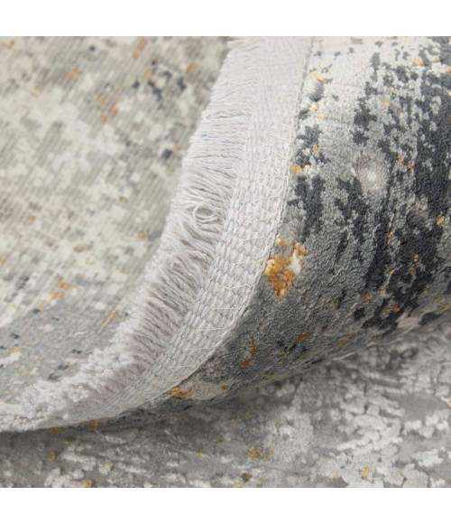 Feizy Cadiz Industrial Abstract, Ivory/Taupe/Gray, 12' x 18' Area Rug