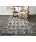 ARAZAD Rug Feizy ARAZAD 8479F IN BLACK/TANGERINE 8' x 8' Round Area Rug