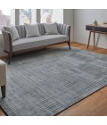 Feizy Eastfield Casual Abstract, Blue/Ivory/Gray, 9' x 12' Area Rug