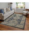Feizy Fillmore Classic Diamond, Blue/Ivory, 2'-6" x 10' Runner