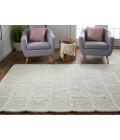 Feizy Berkeley Casual Solid, Ivory/Gray, 9'-6" x 13'-6" Area Rug