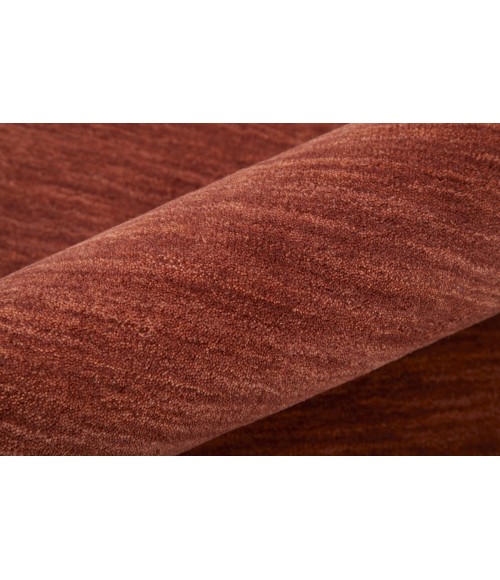 Feizy Luna Casual Solid, Orange/Red, 9'-6" x 13'-6" Area Rug