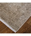 Feizy Cadiz Casual Abstract, Tan/Ivory/Gray, 3'-1" x 10' Runner