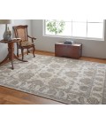 Feizy Celene Classic Bordered, Tan/Ivory/Brown, 3'-9" x 5'-7" Accent Rug