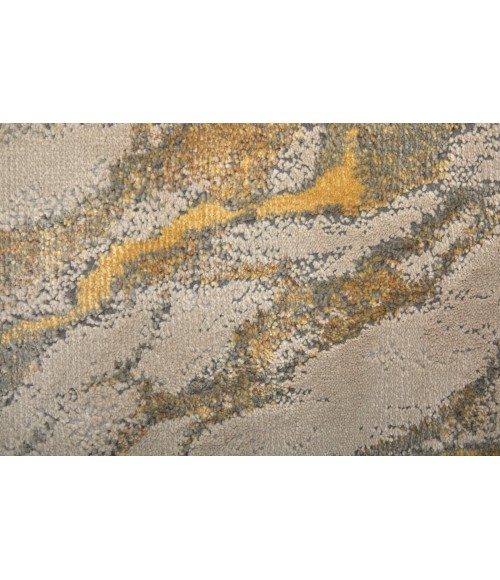 Feizy Waldor Casual Watercolor, Gold/Ivory/Gray, 8' x 11' Area Rug