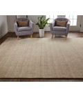 Feizy Luna Casual Solid, Tan, 8' x 11' Area Rug