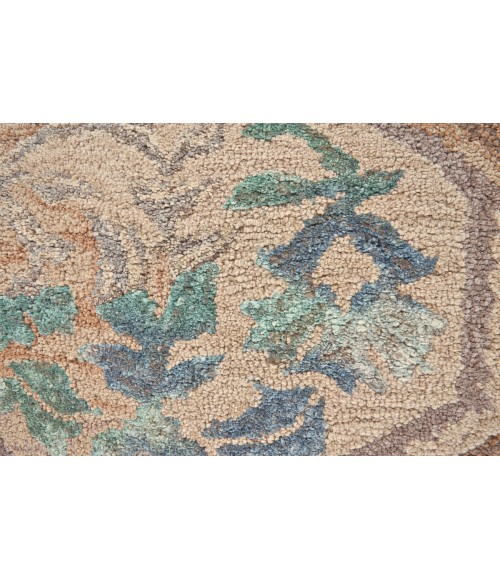 Feizy Tivoli Bohemian & Eclectic Ikat, Tan/Blue/Green, 9'-6" x 13'-6" Area Rug