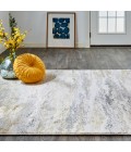 Aura Area Rug Feizy Aura Industrial Abstract, Gold/Gray/Ivory, 3'-11" x 6' Accent Rug