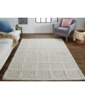 Feizy Berkeley Casual Solid, Ivory/Gray, 9'-6" x 13'-6" Area Rug