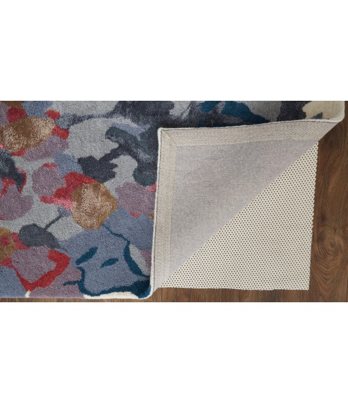 Feizy Dafney Casual Floral & Botanical, Blue/Gray/Pink, 8' x 10' Area Rug