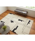 Maguire Area Rug Feizy Maguire Industrial Abstract, Ivory/Gray/Taupe, 9' x 12' Area Rug