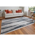 Micah Area Rug Feizy Micah Industrial Abstract, Black/Silver/Gray, 12' x 18' Area Rug