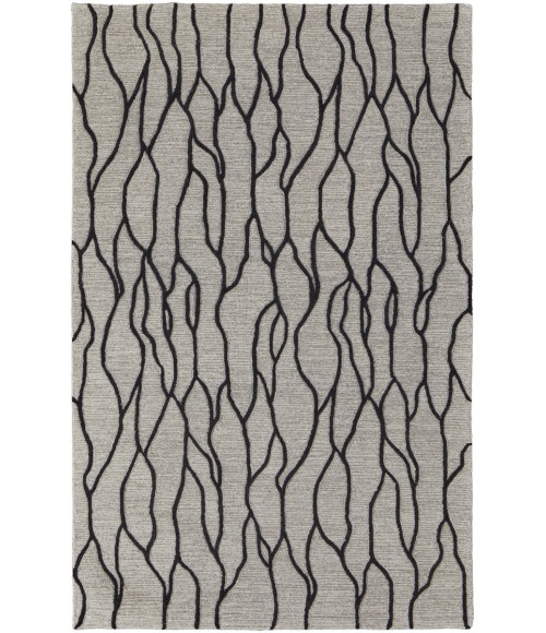 Feizy Enzo Casual Abstract, Ivory/Black/Taupe, 9'-6" x 13'-6" Area Rug